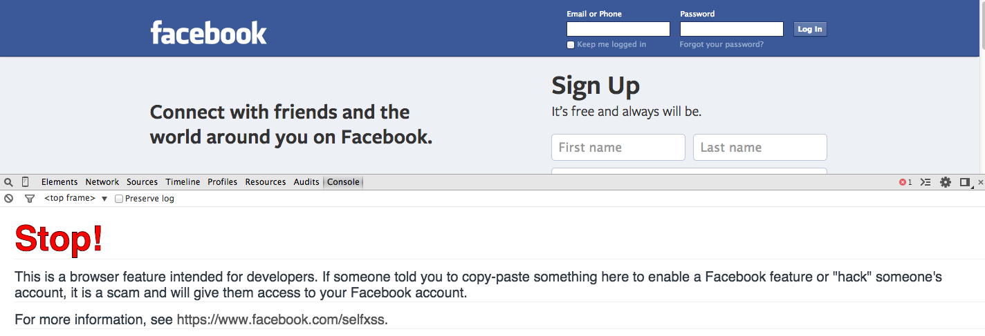 facebook-console